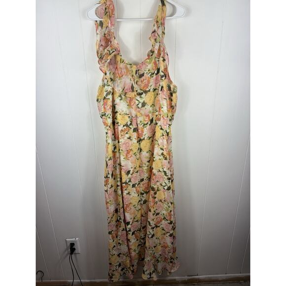 NWT Women’s Adorne Floral Dress Ruffle Cold Shoulder Bloomcore Plus Size 24W - Picture 9 of 12